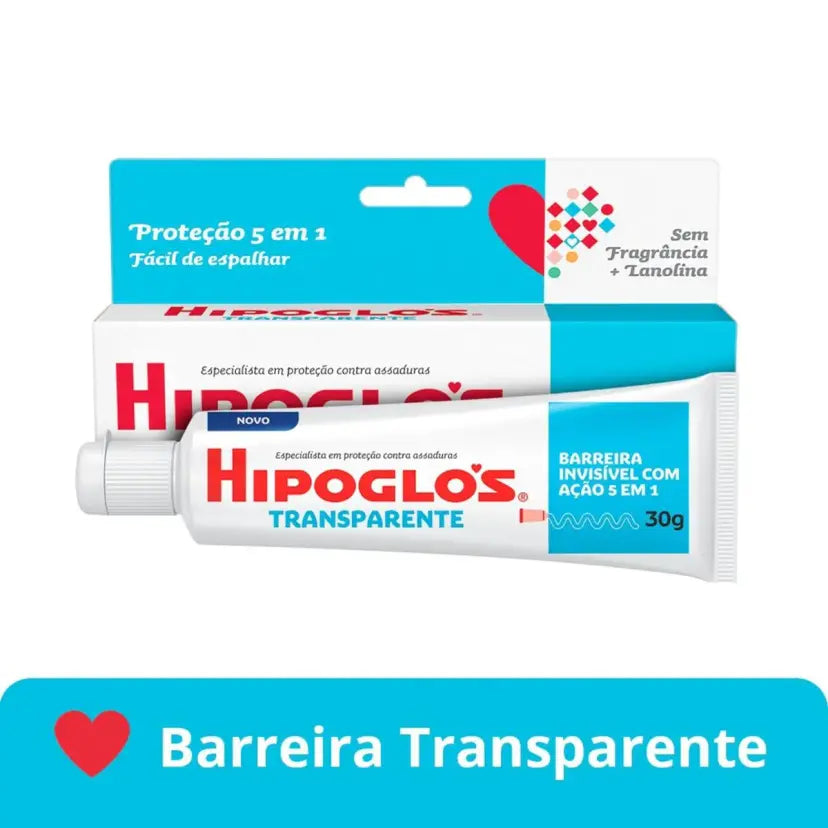 Creme para Assaduras Hipoglós Transparente 5 em 1 Sem Fragrância Lanolina 30g