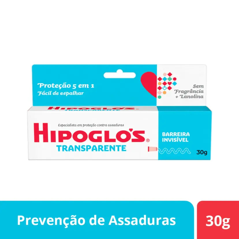 Creme para Assaduras Hipoglós Transparente 5 em 1 Sem Fragrância Lanolina 30g