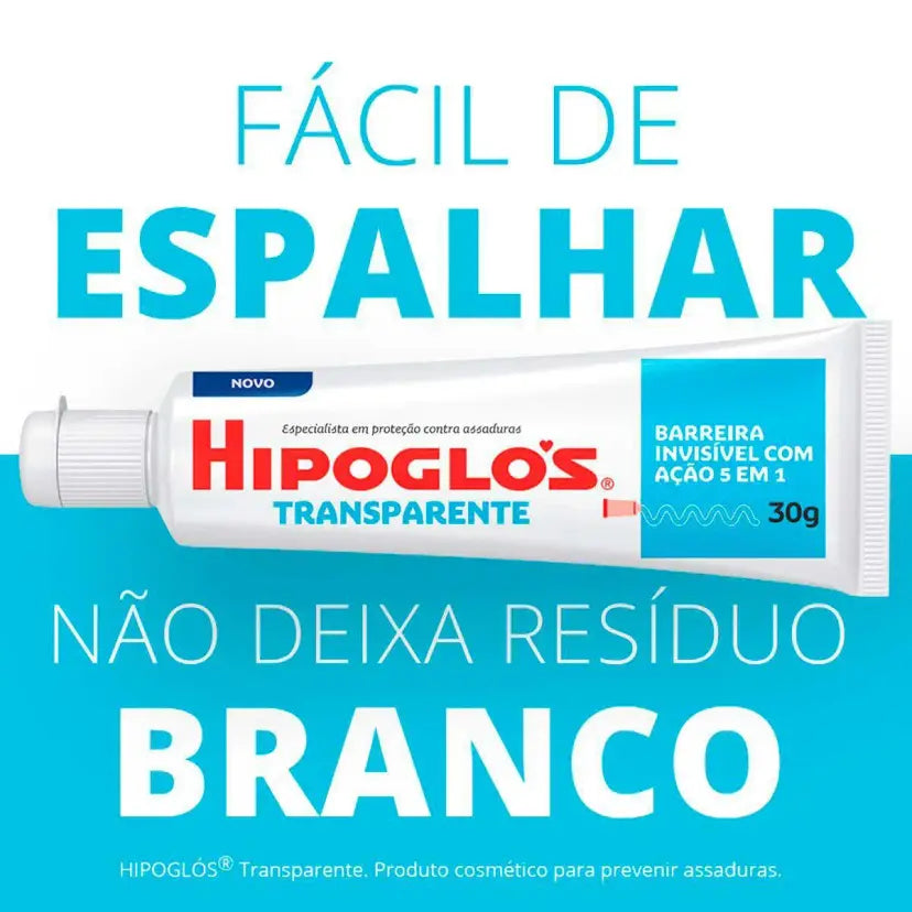 Creme para Assaduras Hipoglós Transparente 5 em 1 Sem Fragrância Lanolina 30g