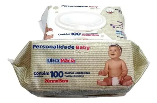 Toalhas Umedecidas Personalidade Baby Com 100 Unidades