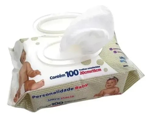 Toalhas Umedecidas Personalidade Baby Com 100 Unidades