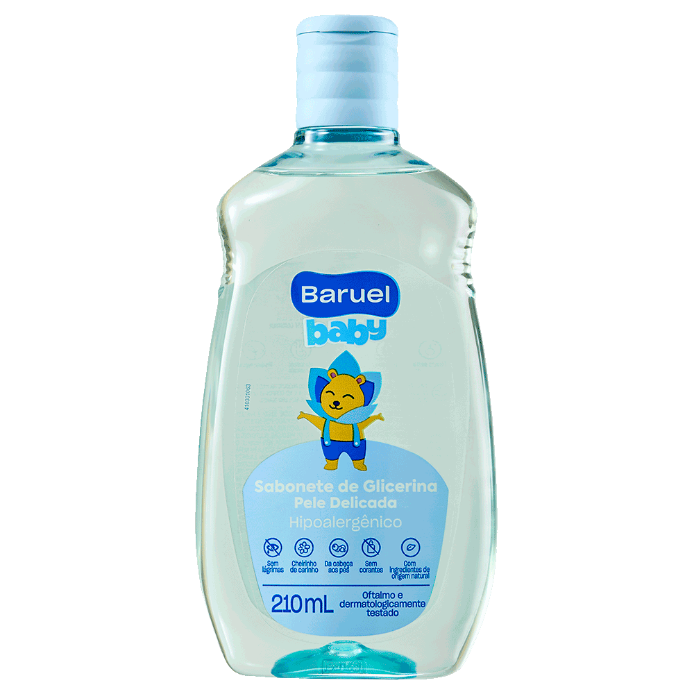 Sabonete Líquido de Glicerina Baruel Baby Pele Delicada 210ml