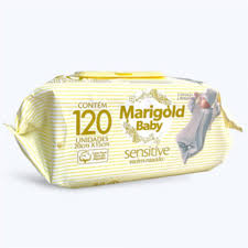 Toalha / Lenços Umedecidos Recém Nascido - 120un Marigold