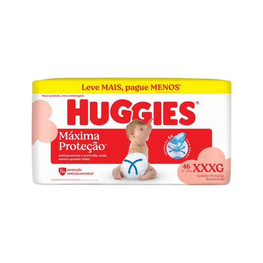 Fralda Huggies Máxima Proteção XXXG 46 unidades