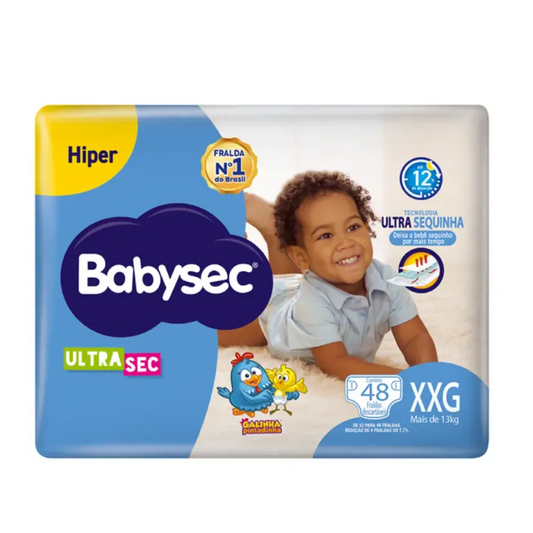 Fralda Babysec Ultrasec Galinha Pintadinha Hiper XXG 48 unidades