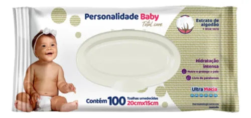 Toalhas Umedecidas Personalidade Baby Com 100 Unidades