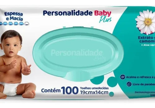 Lenços Umedecidos Personalidade Baby Plus 100unds Macia
