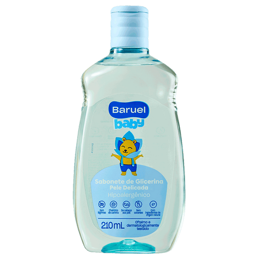 Sabonete Líquido de Glicerina Baruel Baby Pele Delicada 210ml
