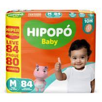 Fralda Hipopó Baby Hiper M - 84 Unidades