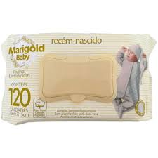 Toalha / Lenços Umedecidos Recém Nascido - 120un Marigold
