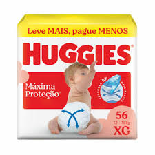 Fralda Huggies Máxima Proteção XG 56 unidades