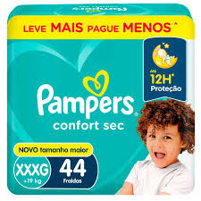 Fralda Pampers Confort Sec XXXG 44 Unidades