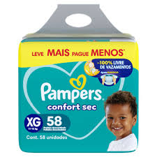 Fralda Pampers Confort Sec XG 58 Unidades