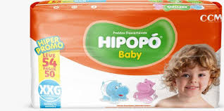Fralda Hipopó Baby Hiper XXG - 54 Unidades