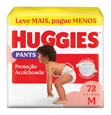 Fralda Calça Huggies Proteção Acolchoada M 72 unidades
